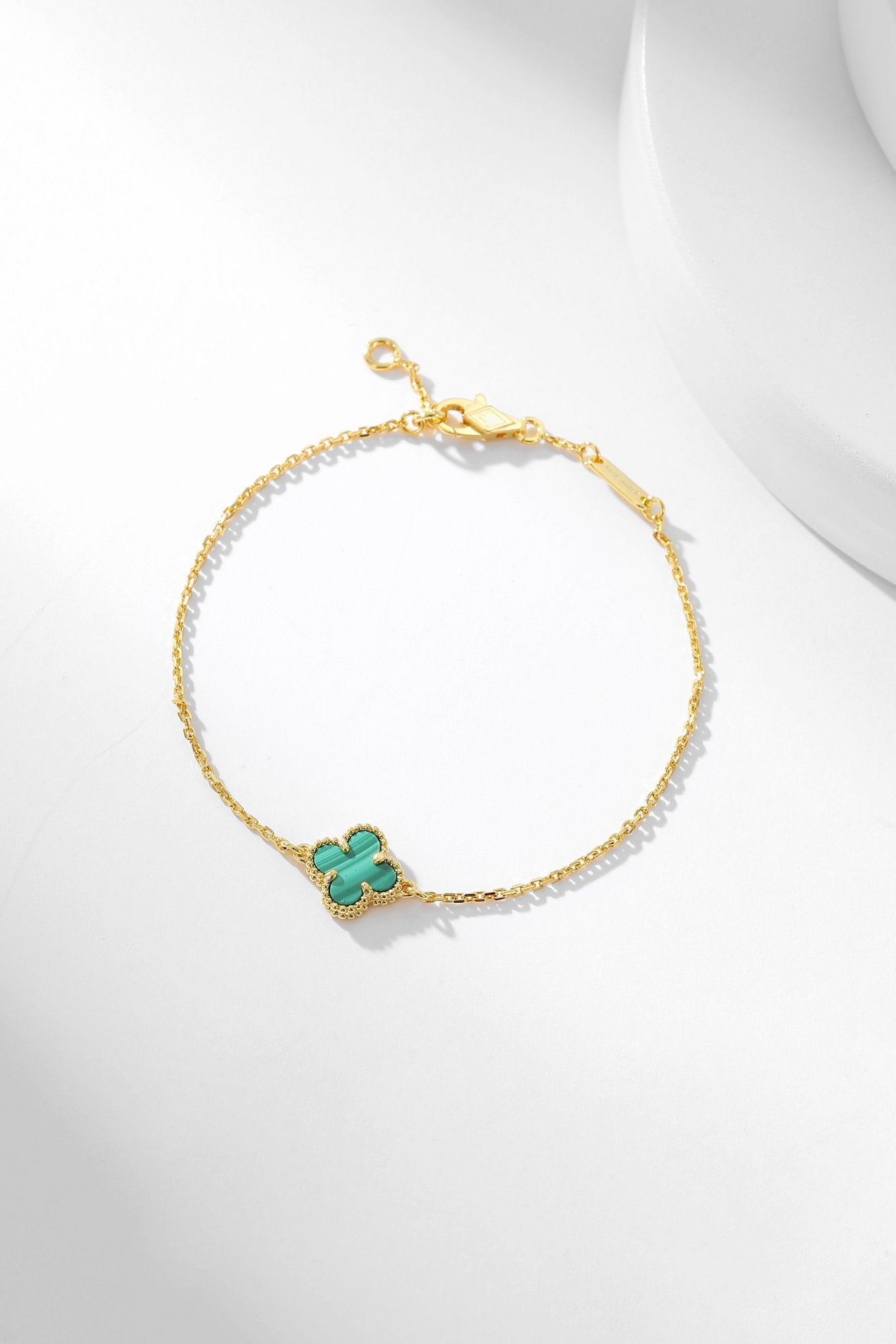 [⭐Glow]CLOVER BRACELET MALACHITE 1 MOTIF