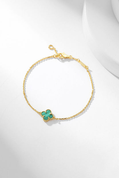 [⭐Glow]CLOVER BRACELET MALACHITE 1 MOTIF