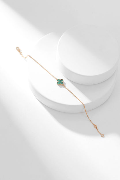 [⭐Glow]CLOVER BRACELET MALACHITE 1 MOTIF
