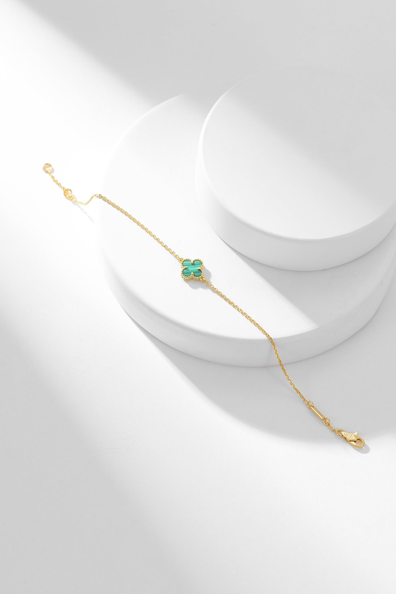 [⭐Glow]CLOVER BRACELET MALACHITE 1 MOTIF