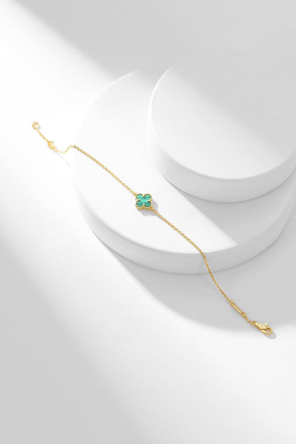 [⭐Glow]CLOVER BRACELET MALACHITE 1 MOTIF