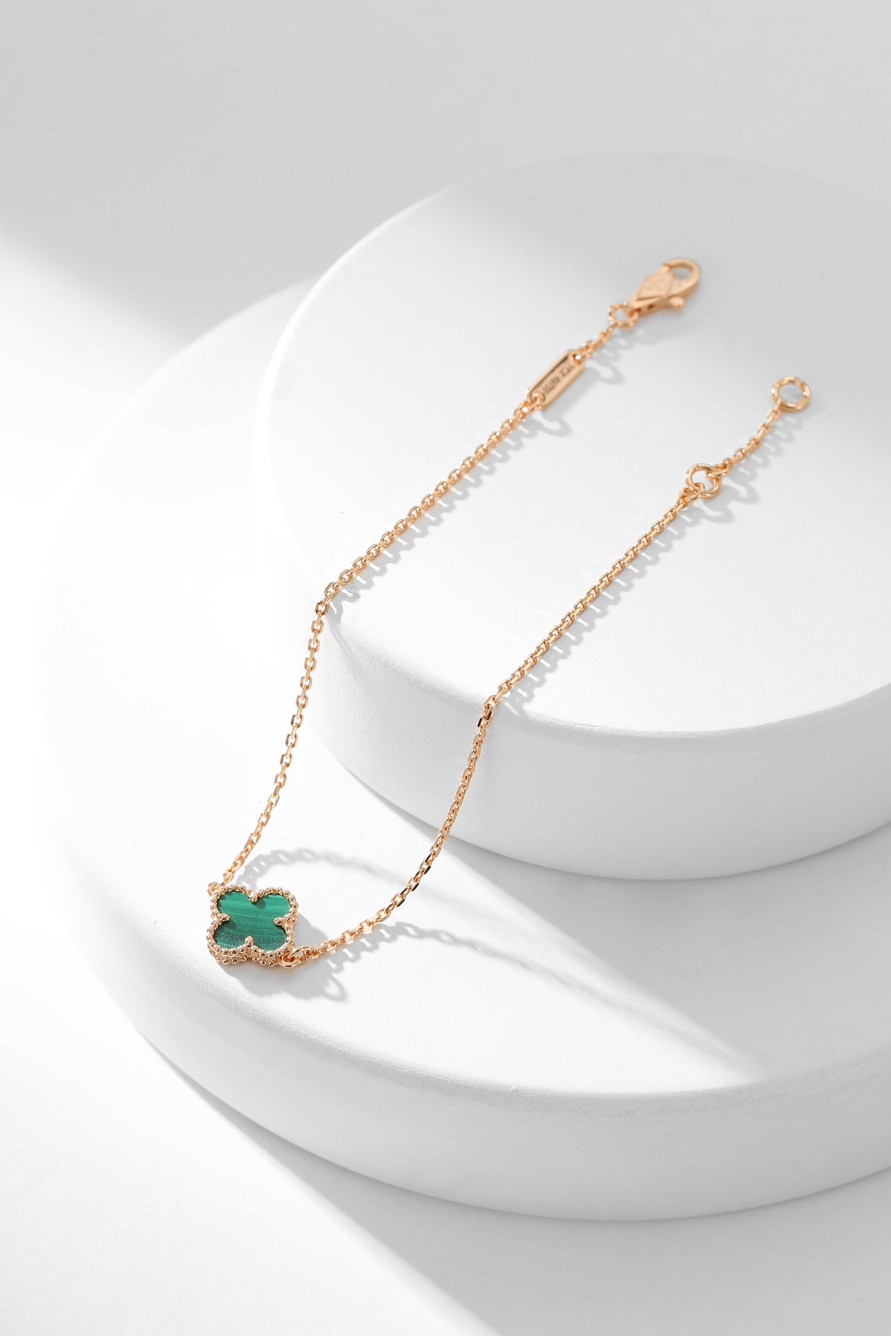 [⭐Glow]CLOVER BRACELET MALACHITE 1 MOTIF