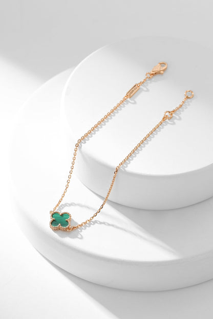 [⭐Glow]CLOVER BRACELET MALACHITE 1 MOTIF
