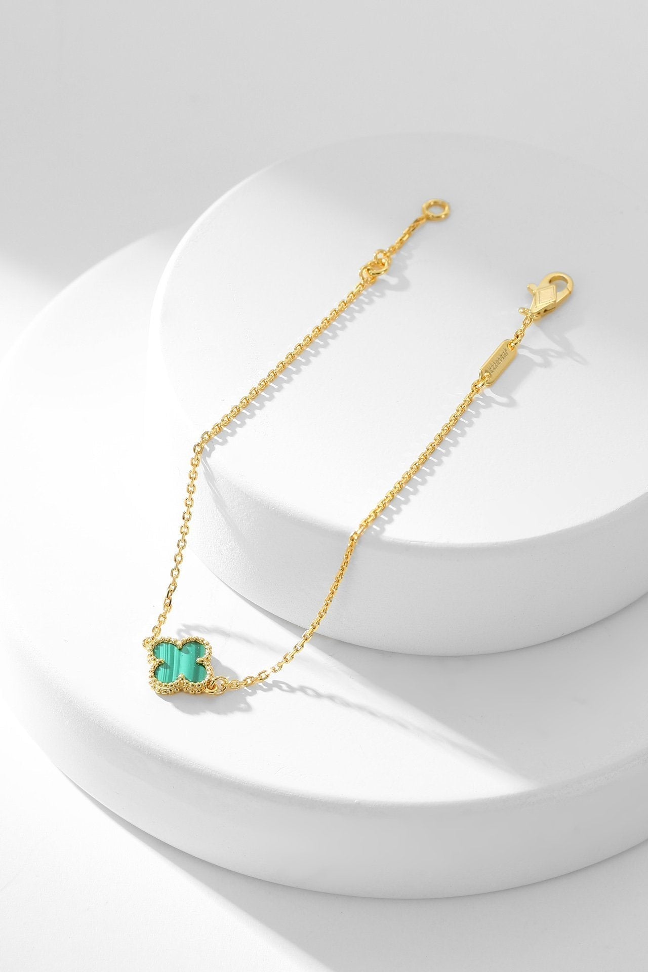 [⭐Glow]CLOVER BRACELET MALACHITE 1 MOTIF