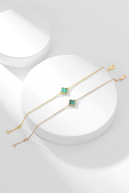 [⭐Glow]CLOVER BRACELET MALACHITE 1 MOTIF