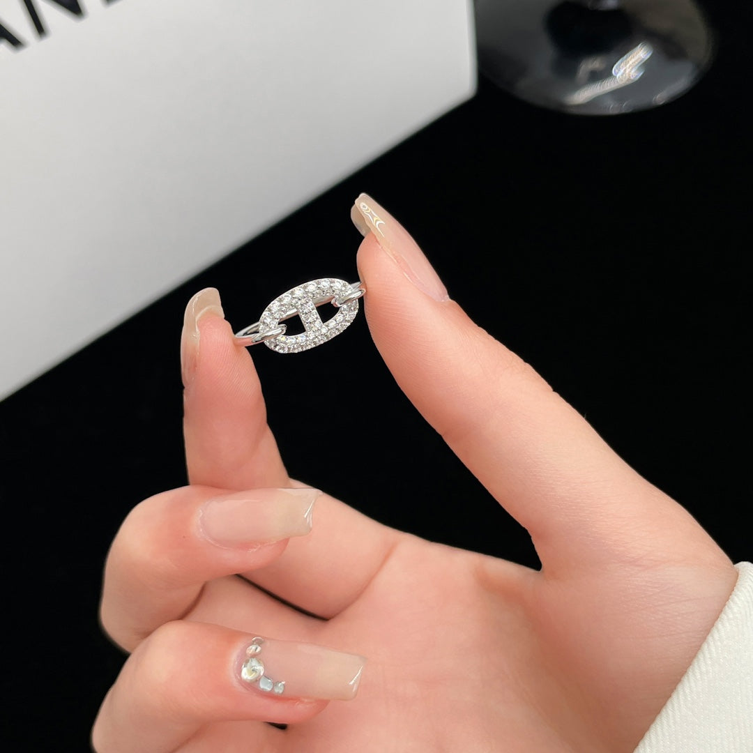 [⭐Glow]RONDE SMALL SILVER DIAMOND RING