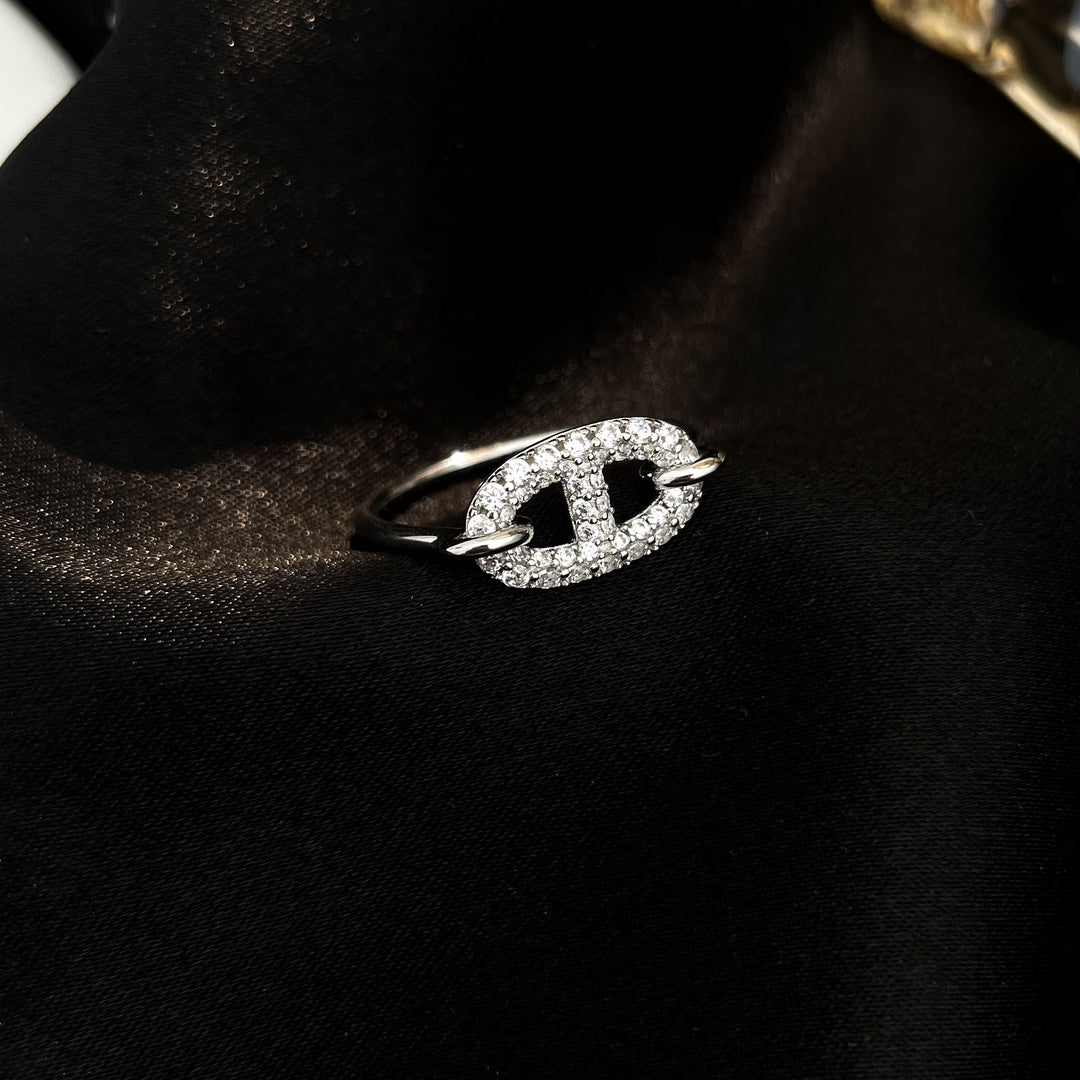 [⭐Glow]RONDE SMALL SILVER DIAMOND RING
