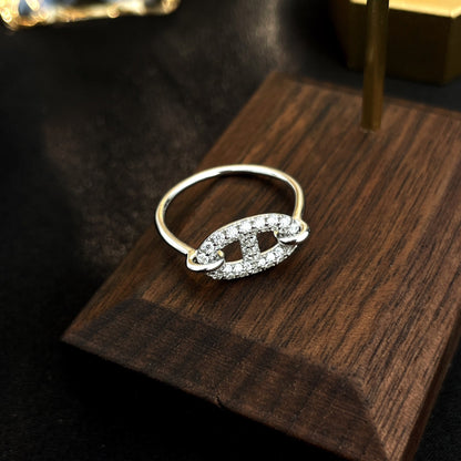 [⭐Glow]RONDE SMALL SILVER DIAMOND RING