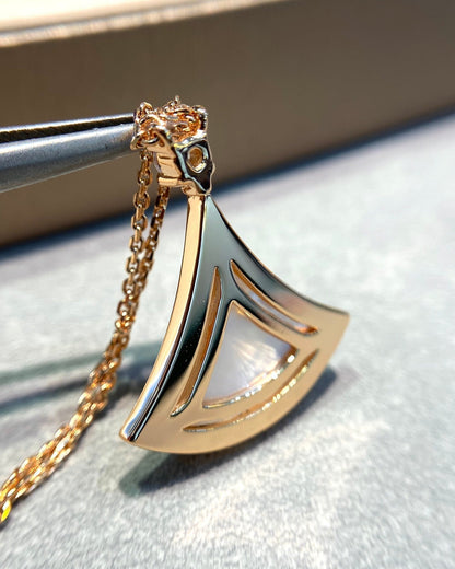 [⭐Glow]DREAM MOP DIAMOND PAVED PINK GOLD NECKLACE