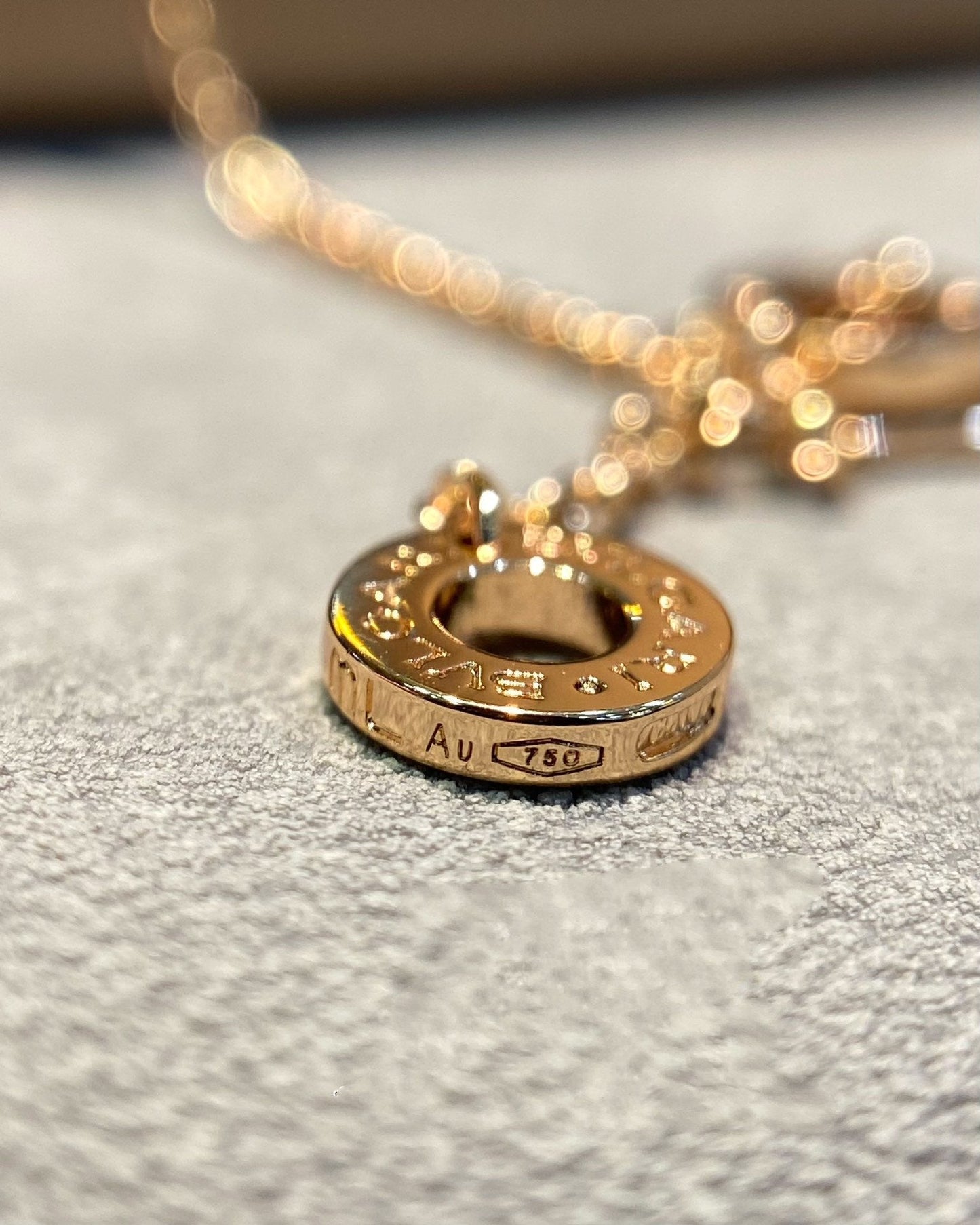[⭐Glow]DREAM MOP DIAMOND PAVED PINK GOLD NECKLACE