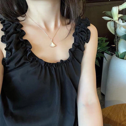 [⭐Glow]DREAM MOP DIAMOND PAVED PINK GOLD NECKLACE