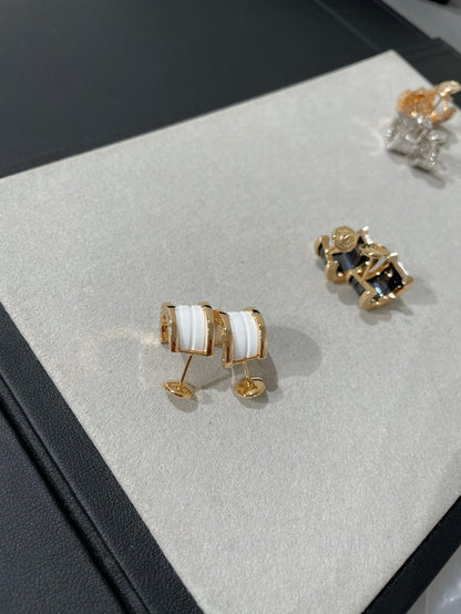 [⭐Glow]ZERO 1 PINK GOLD CERAMIC EARRINGS