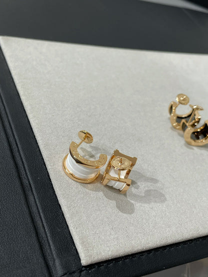 [⭐Glow]ZERO 1 PINK GOLD CERAMIC EARRINGS