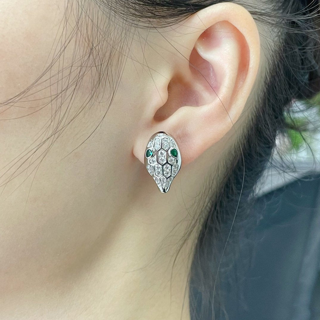 [⭐Glow]SERPENT DIAMOND STUD EARRINGS