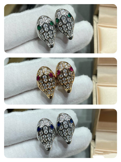 [⭐Glow]SERPENT DIAMOND STUD EARRINGS