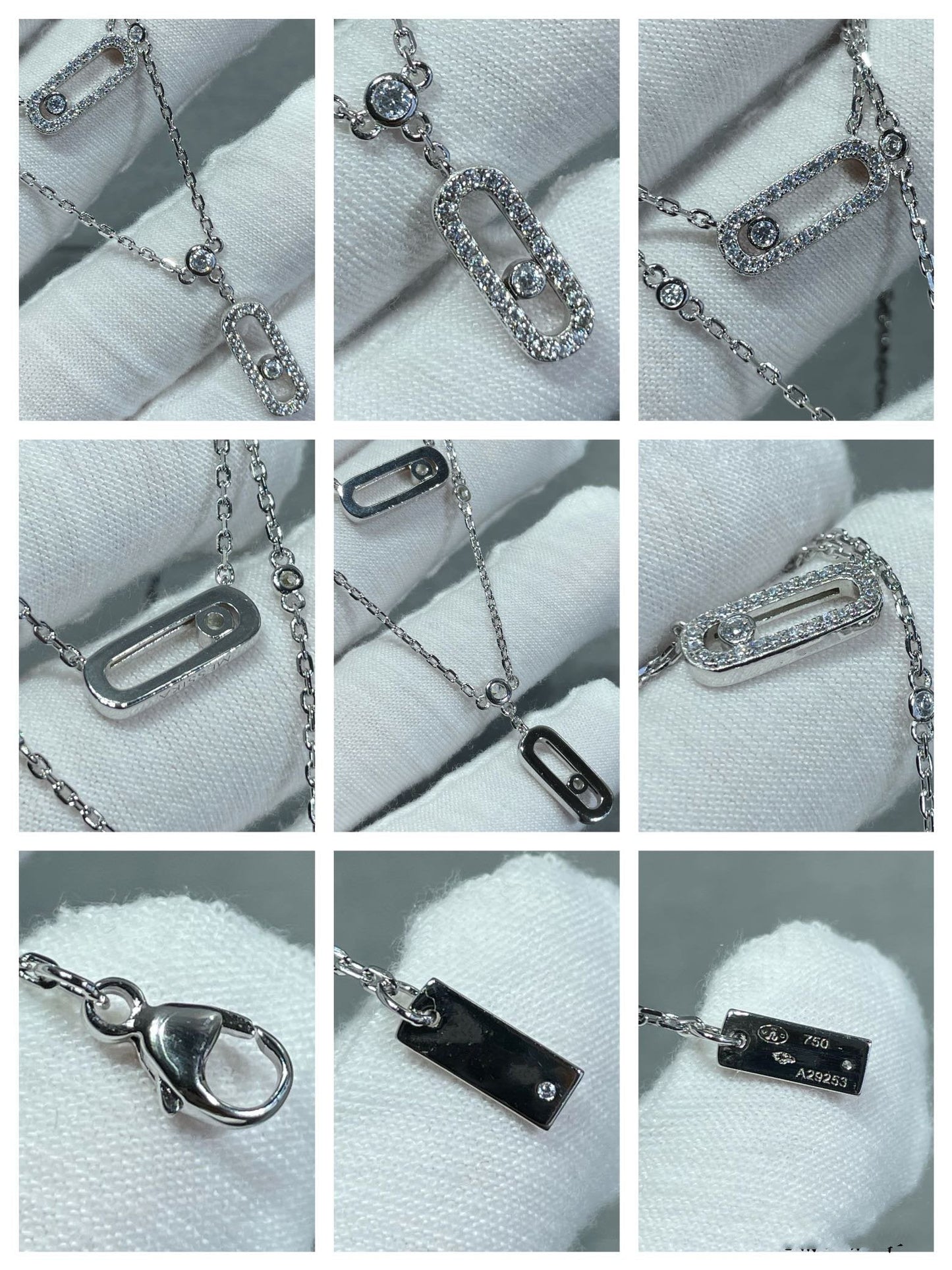 [⭐Glow]MOVE 2 ROW DIAMOND NECKLACE