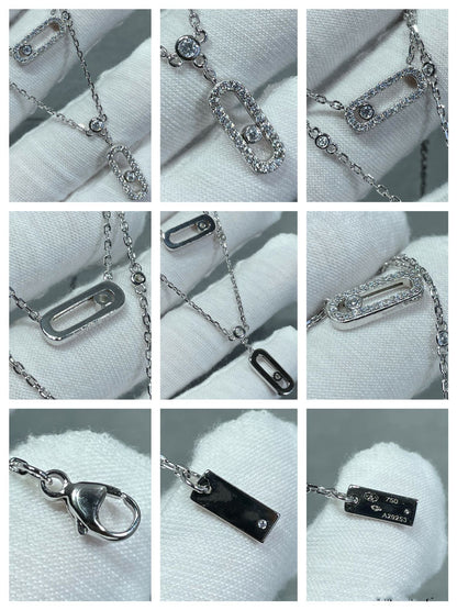 [⭐Glow]MOVE 2 ROW DIAMOND NECKLACE