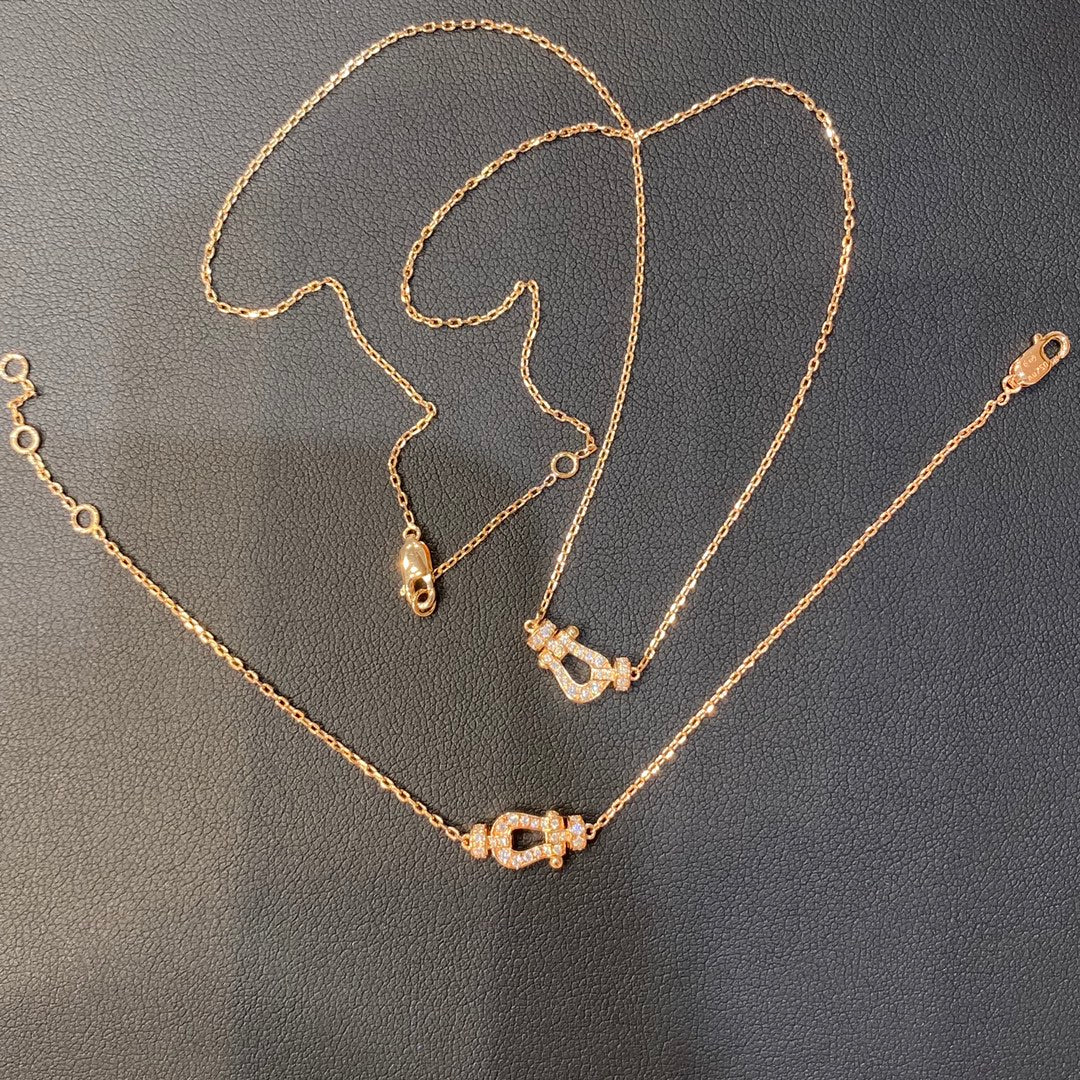 [⭐Glow]FORCE 10 DIAMOND PINK GOLD NECKLACE MINI MODEL