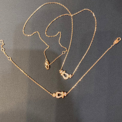 [⭐Glow]FORCE 10 DIAMOND PINK GOLD NECKLACE MINI MODEL