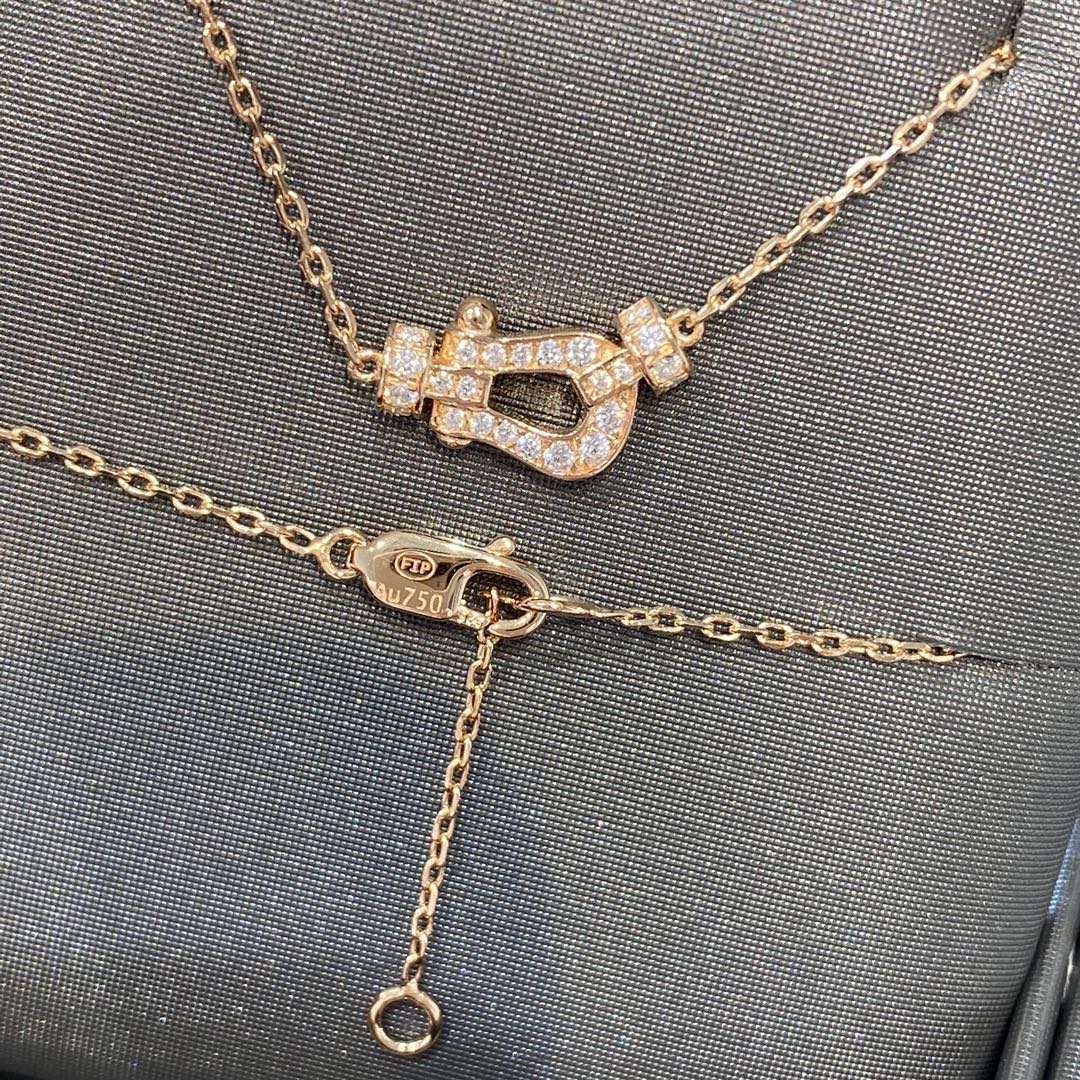 [⭐Glow]FORCE 10 DIAMOND PINK GOLD NECKLACE MINI MODEL
