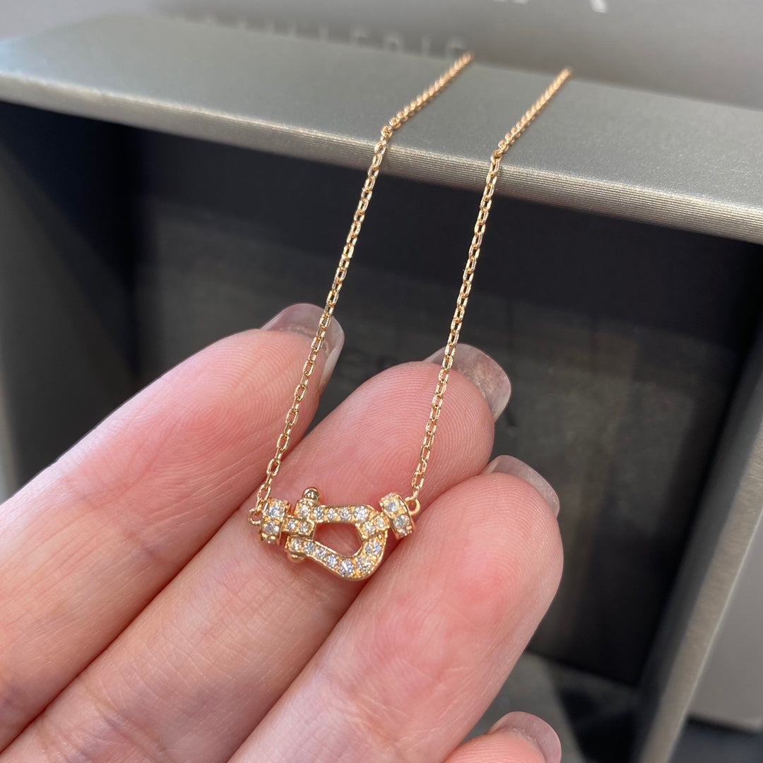 [⭐Glow]FORCE 10 DIAMOND PINK GOLD NECKLACE MINI MODEL