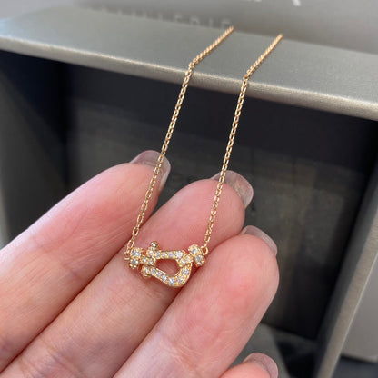 [⭐Glow]FORCE 10 DIAMOND PINK GOLD NECKLACE MINI MODEL