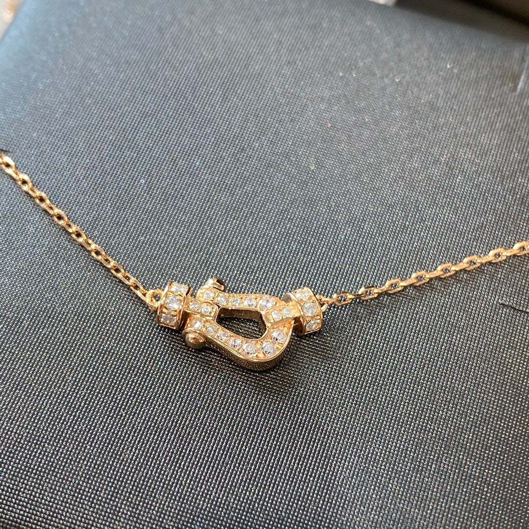 [⭐Glow]FORCE 10 DIAMOND PINK GOLD NECKLACE MINI MODEL