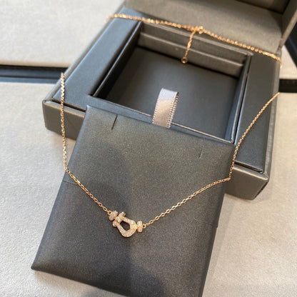 [⭐Glow]FORCE 10 DIAMOND PINK GOLD NECKLACE MINI MODEL