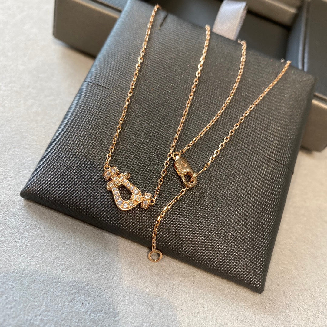 [⭐Glow]FORCE 10 DIAMOND PINK GOLD NECKLACE MINI MODEL
