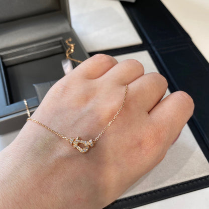 [⭐Glow]FORCE 10 DIAMOND PINK GOLD NECKLACE MINI MODEL