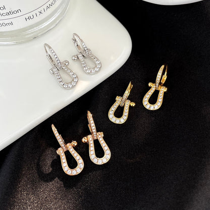 [⭐Glow]FORCE 10 FULL DIAMOND DROP EARRINGS MEDIUM MODEL