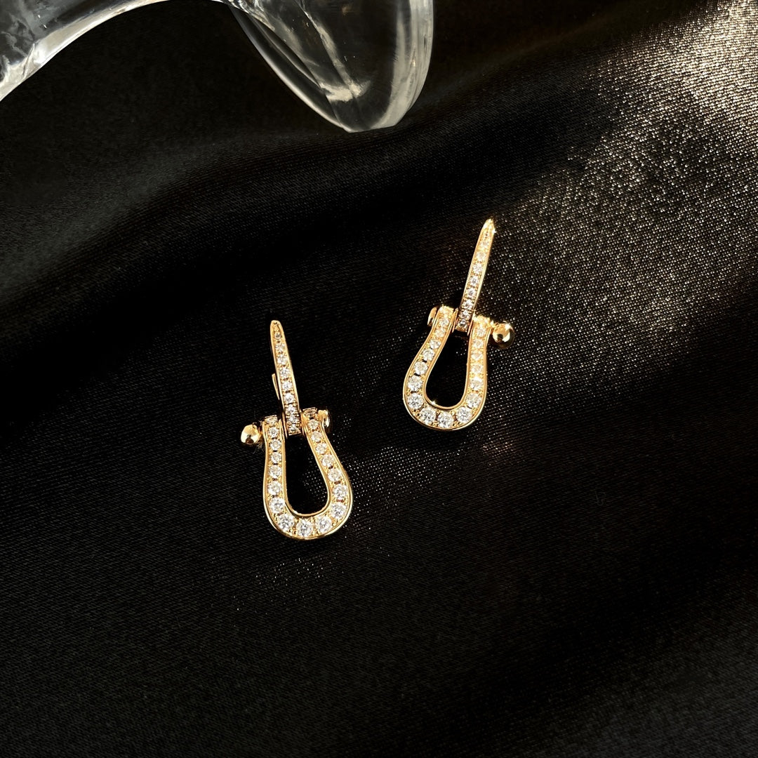 [⭐Glow]FORCE 10 FULL DIAMOND DROP EARRINGS MEDIUM MODEL