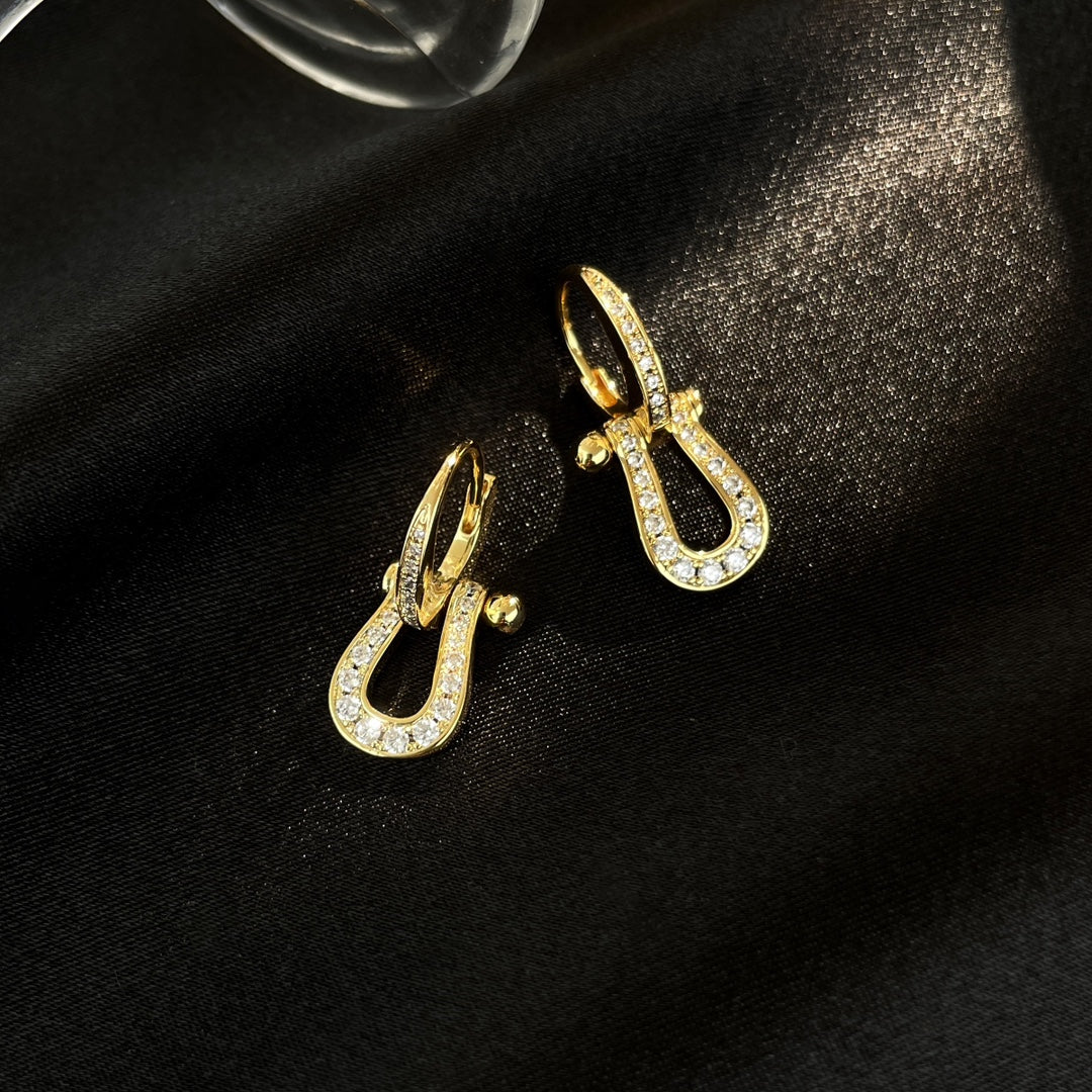 [⭐Glow]FORCE 10 FULL DIAMOND DROP EARRINGS MEDIUM MODEL