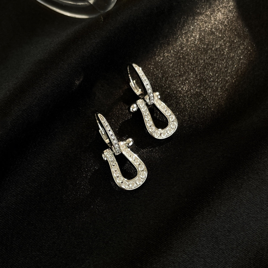 [⭐Glow]FORCE 10 FULL DIAMOND DROP EARRINGS MEDIUM MODEL