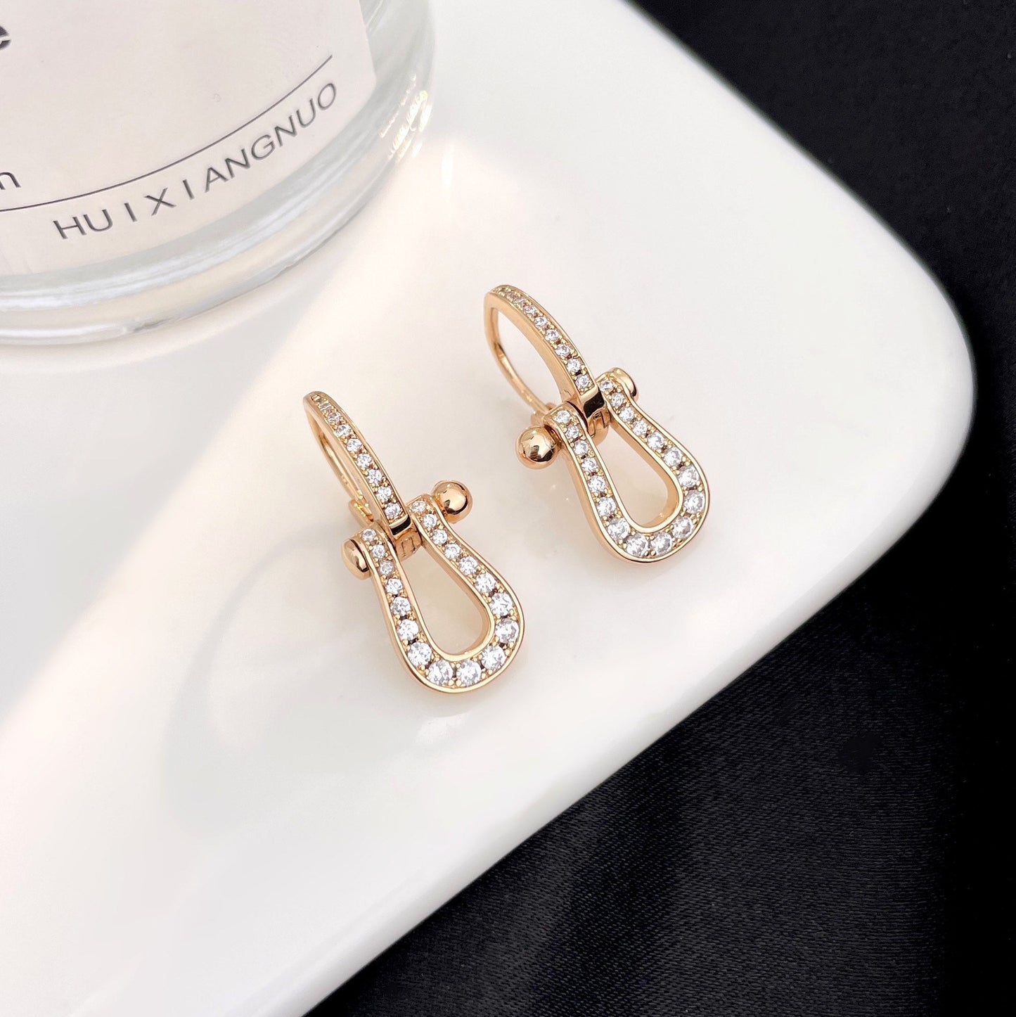 [⭐Glow]FORCE 10 FULL DIAMOND DROP EARRINGS MEDIUM MODEL