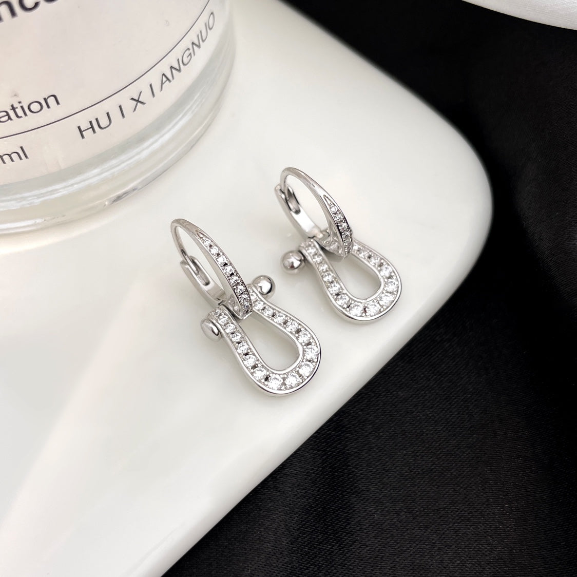[⭐Glow]FORCE 10 FULL DIAMOND DROP EARRINGS MEDIUM MODEL