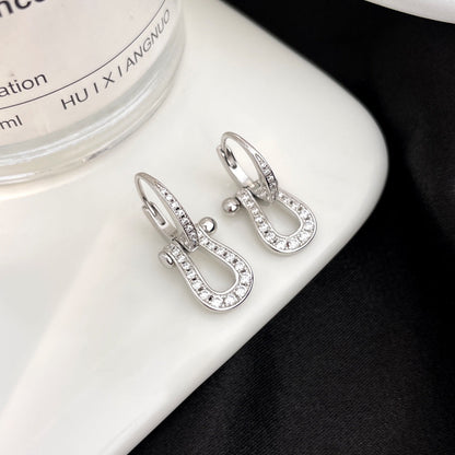 [⭐Glow]FORCE 10 FULL DIAMOND DROP EARRINGS MEDIUM MODEL