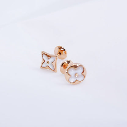 [⭐Glow]STAR AND SUN PINK GOLD MOP STUD EARRINGS