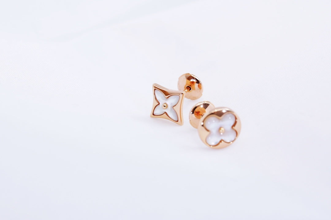 [⭐Glow]STAR AND SUN PINK GOLD MOP STUD EARRINGS