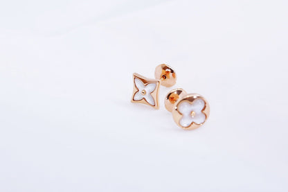 [⭐Glow]STAR AND SUN PINK GOLD MOP STUD EARRINGS