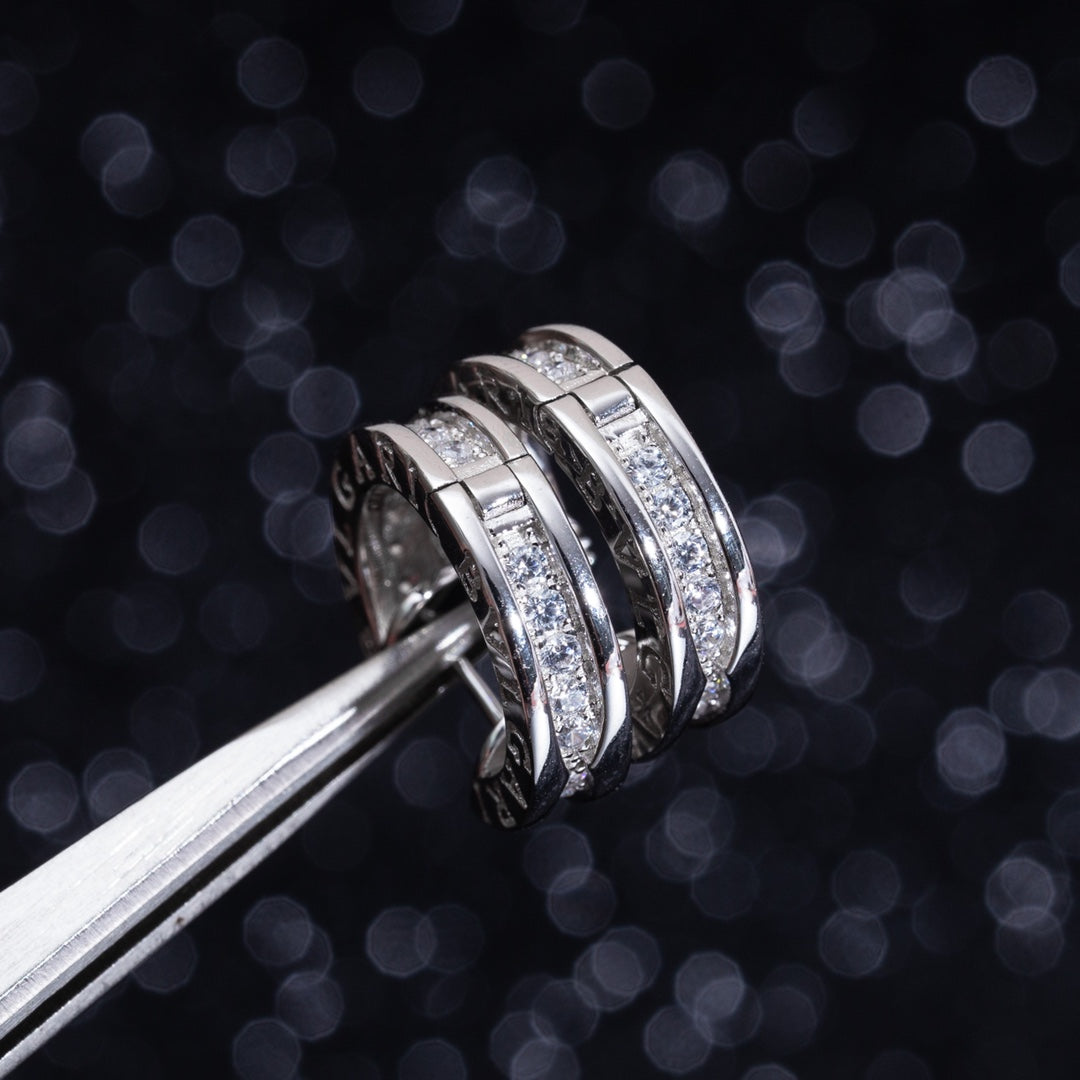[⭐Glow]ZERO 1 MINI SILVER DIAMOND EARRINGS