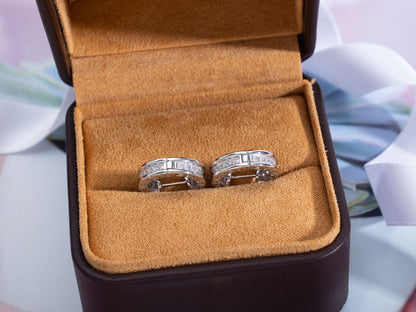 [⭐Glow]ZERO 1 MINI SILVER DIAMOND EARRINGS