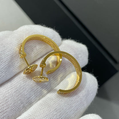 [⭐Glow]LOVE DIAMOND GOLD HOOP EARRINGS