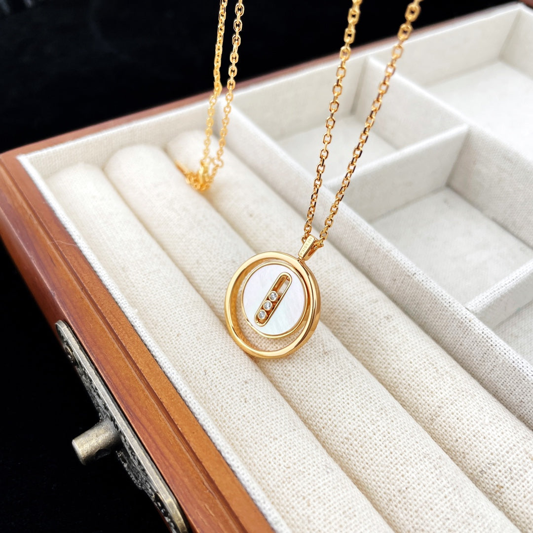 [⭐Glow]Demo MOVE MOP PINK GOLD NECKLACE