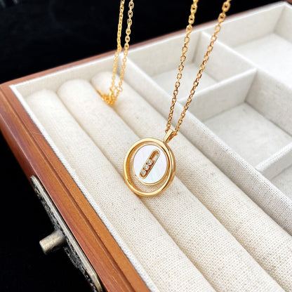 [⭐Glow]Demo MOVE MOP PINK GOLD NECKLACE