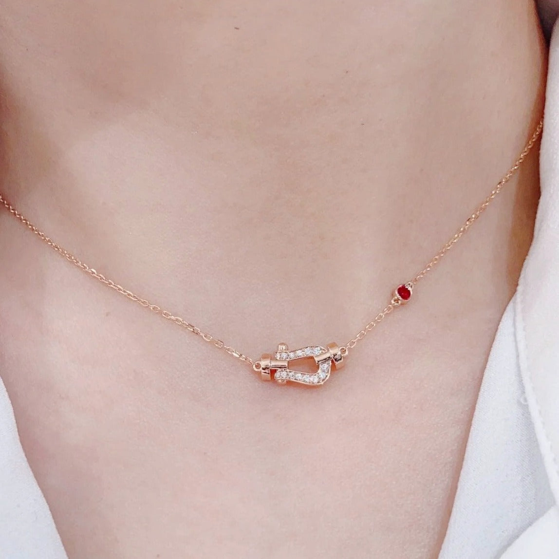 [⭐Glow]FORCE 10 DIAMOND PINK GOLD NECKLACE