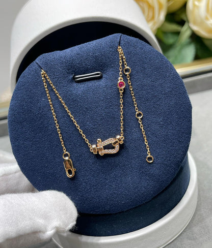 [⭐Glow]FORCE 10 DIAMOND PINK GOLD NECKLACE