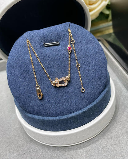 [⭐Glow]FORCE 10 DIAMOND PINK GOLD NECKLACE
