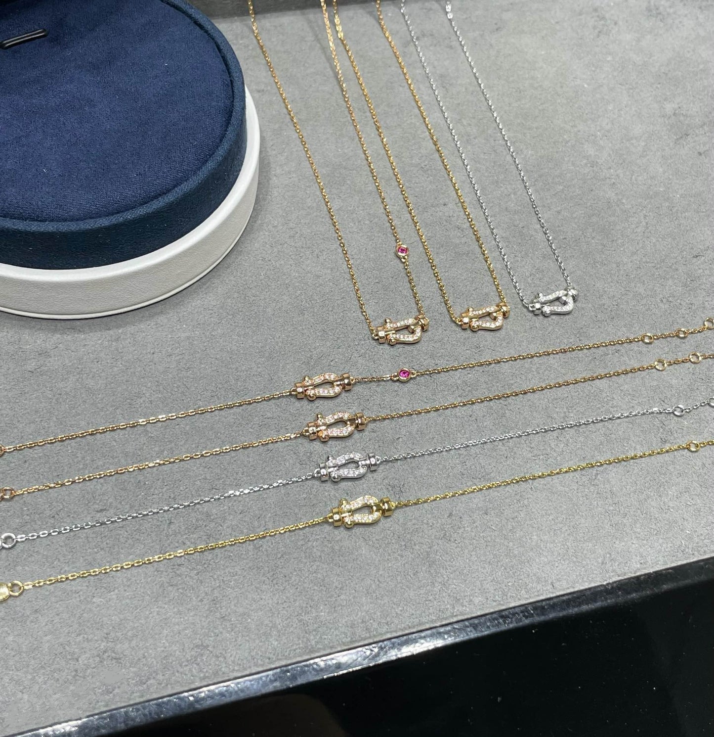 [⭐Glow]FORCE 10 DIAMOND PINK GOLD NECKLACE