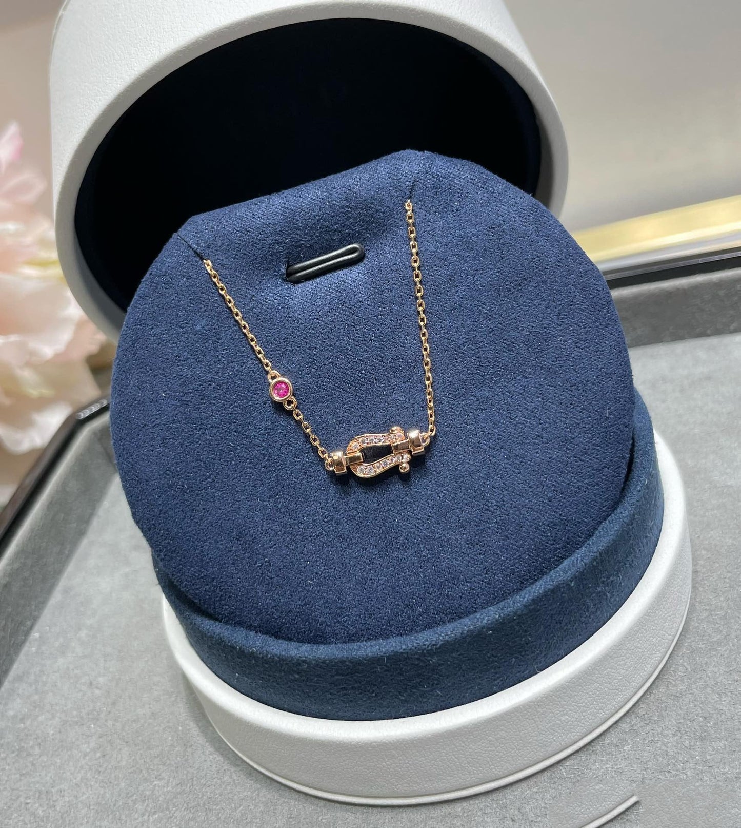 [⭐Glow]FORCE 10 DIAMOND CHAIN LINK PINK GOLD BRACELET
